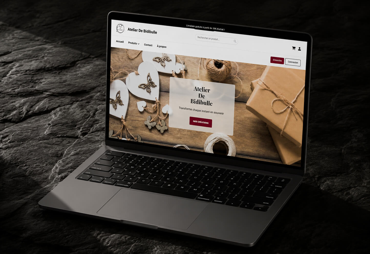 Mockup du projet Atelier de Bidibulle